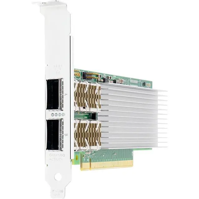 Alt view image 5 of 7 - PCIe4.0 x16 to 2Port QSFP28 Network Card 100G Fiber Module Adapter E810-CQDA2