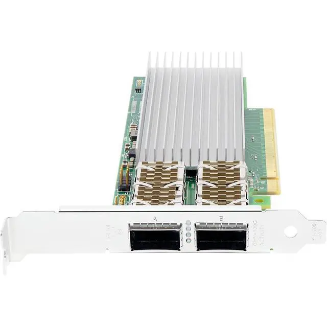Alt view image 6 of 7 - PCIe4.0 x16 to 2Port QSFP28 Network Card 100G Fiber Module Adapter E810-CQDA2