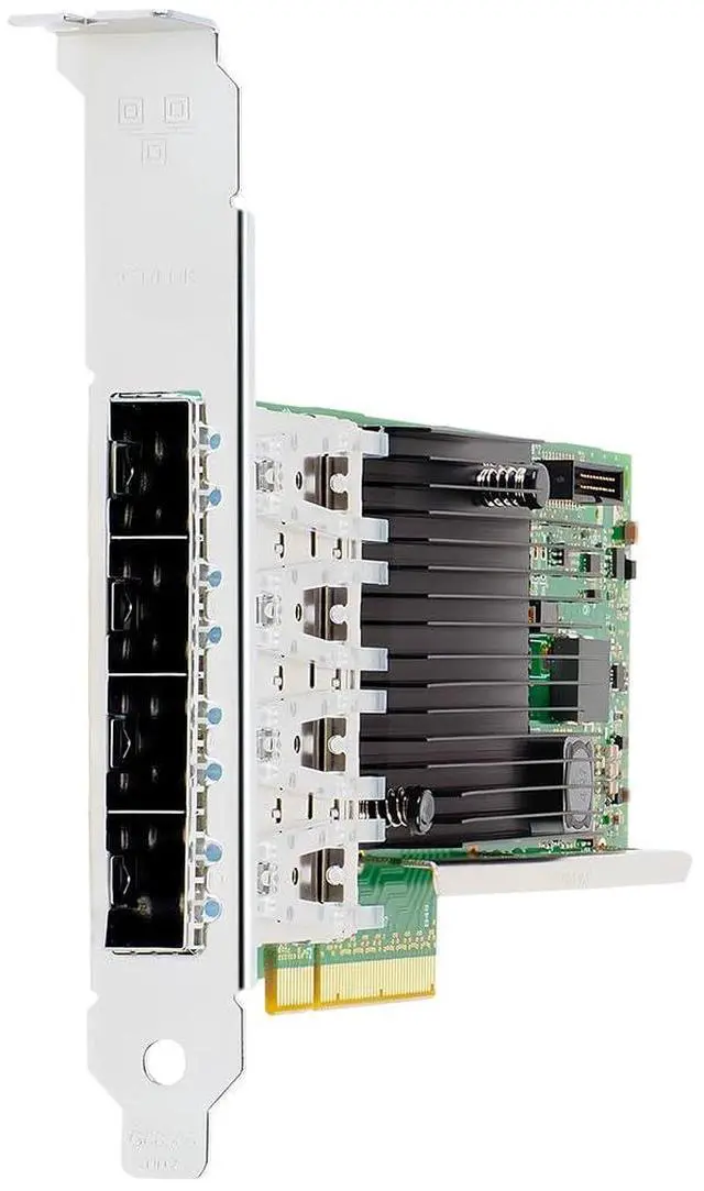 Alt view image 3 of 5 - PCIe3.0 x8 to 4Port SFP+ Network Card 10G Fiber Module Adapter X710-DA4 Support X8 X16