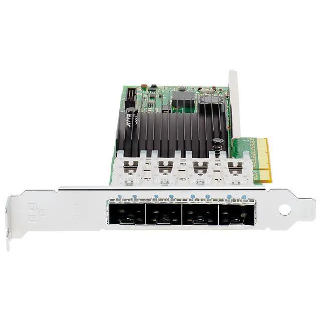 Alt view image 4 of 5 - PCIe3.0 x8 to 4Port SFP+ Network Card 10G Fiber Module Adapter X710-DA4 Support X8 X16