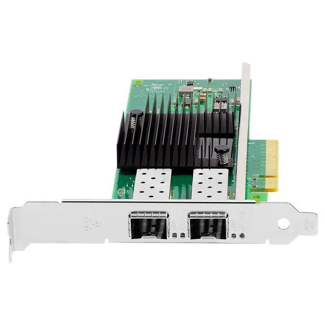 Alt view image 3 of 6 - PCIe3.0 X8 to 2Ports SFP+ Network Card 10G Fiber Module Adapter X710-DA2 Support X8 X16