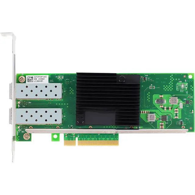 Alt view image 4 of 6 - PCIe3.0 X8 to 2Ports SFP+ Network Card 10G Fiber Module Adapter X710-DA2 Support X8 X16