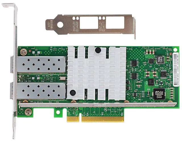 Main image of PCIe2.0 x8 to 2Port SFP+ Network Card 10G Fiber Module Adapter X520-DA2 Support X8 X16