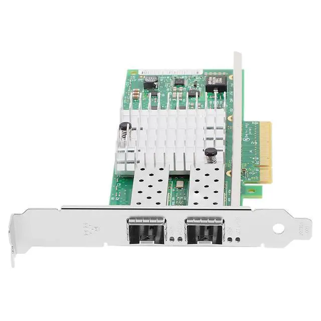 Alt view image 3 of 5 - PCIe2.0 x8 to 2Port SFP+ Network Card 10G Fiber Module Adapter X520-DA2 Support X8 X16