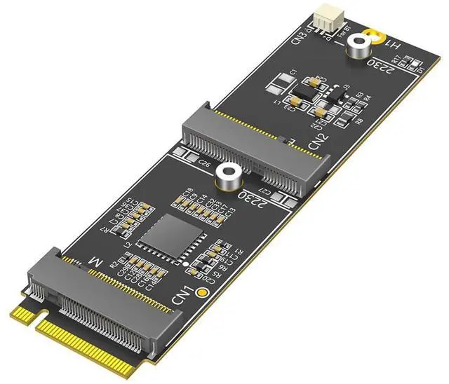 Main image of M.2 MKey to M.2 Key-E Wi Fi + MKey 2230 Dual Slot Adapter Card Compatible with Bluetooth,NVMe,PCIe Bus