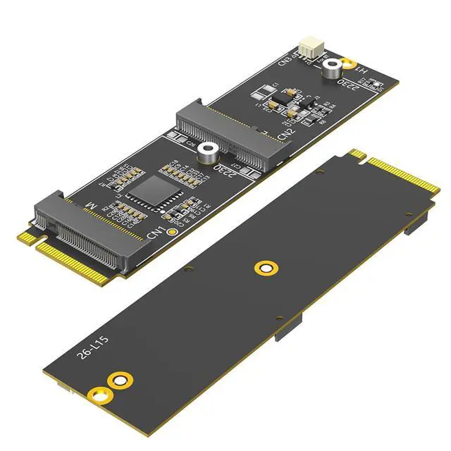 Alt view image 6 of 7 - M.2 MKey to M.2 Key-E Wi Fi + MKey 2230 Dual Slot Adapter Card Compatible with Bluetooth,NVMe,PCIe Bus