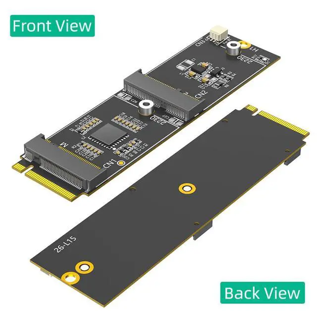 Alt view image 7 of 7 - M.2 MKey to M.2 Key-E Wi Fi + MKey 2230 Dual Slot Adapter Card Compatible with Bluetooth,NVMe,PCIe Bus
