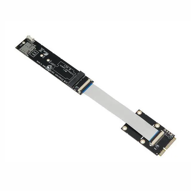 Alt view image 3 of 6 - Mini PCIE to M.2 BKey Adapter Card with SIM Card Slot Supports PCIe & USB Signal Compatible with 30x42/30x52 mm Module (Not for mSATA)