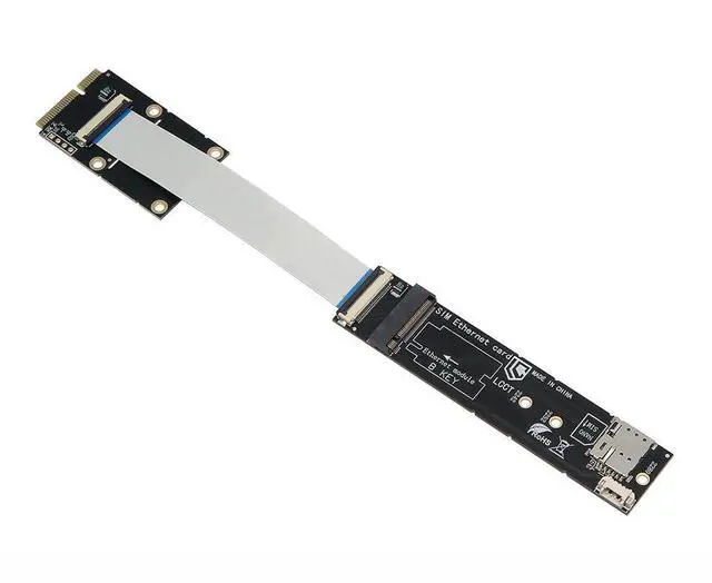 Alt view image 4 of 6 - Mini PCIE to M.2 BKey Adapter Card with SIM Card Slot Supports PCIe & USB Signal Compatible with 30x42/30x52 mm Module (Not for mSATA)