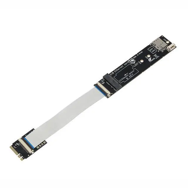 Alt view image 4 of 6 - M.2 A+E Key to M.2 B-Key Adapter Card with SIM Card Slot Supports PCIe & USB Signal Compatible with 30x42 30x52mm Module (Not for M.2 SSD)