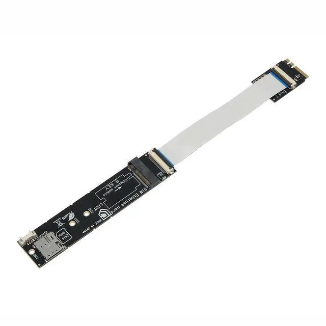 Alt view image 6 of 6 - M.2 A+E Key to M.2 B-Key Adapter Card with SIM Card Slot Supports PCIe & USB Signal Compatible with 30x42 30x52mm Module (Not for M.2 SSD)
