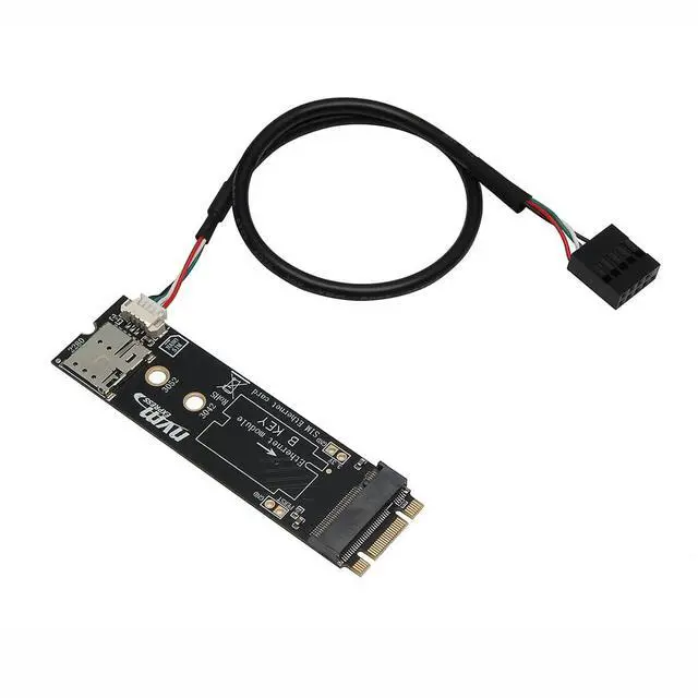 Alt view image 5 of 7 - M.2 B Key to M.2 NGFF MKey/BKey Adapter Board for 4G/5G Modules PCIe Protocol, SIM Slot Support 3042/3052