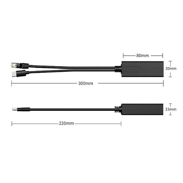 Alt view image 4 of 7 - RJ45 + USB C Port POE Splitter Standard 48V to 5V USB Power Supply Module (100Mbps 5V 2.4A)