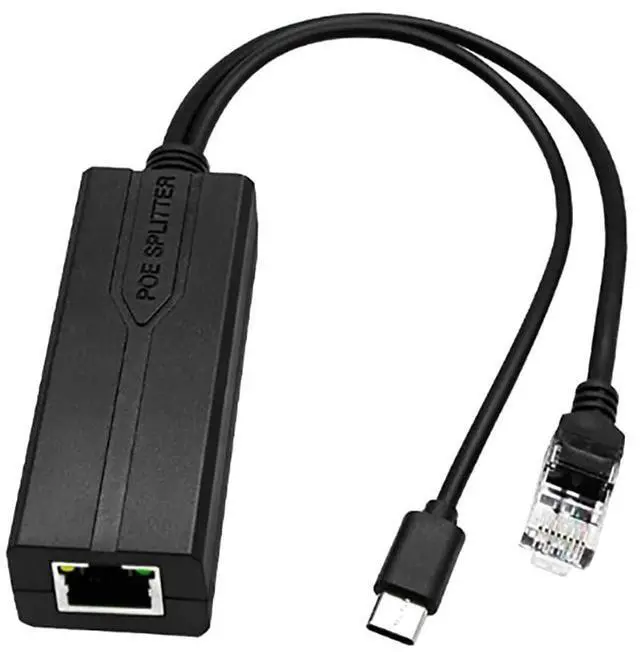 Main image of RJ45 + USB C Port POE Splitter Standard 48V to 5V USB Power Supply Module (100Mbps 5V 2.4A)