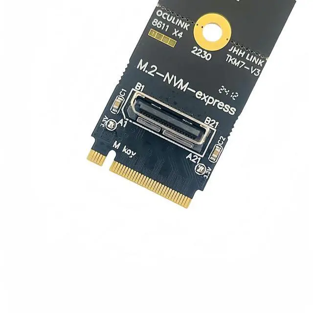 Alt view image 5 of 7 - M.2 N VME Key M to O¡¤culink Female SFF-8612 Adapter Card Support Dock-OC4 for 2.5inch N VME U.2(SFF 8639) SSD