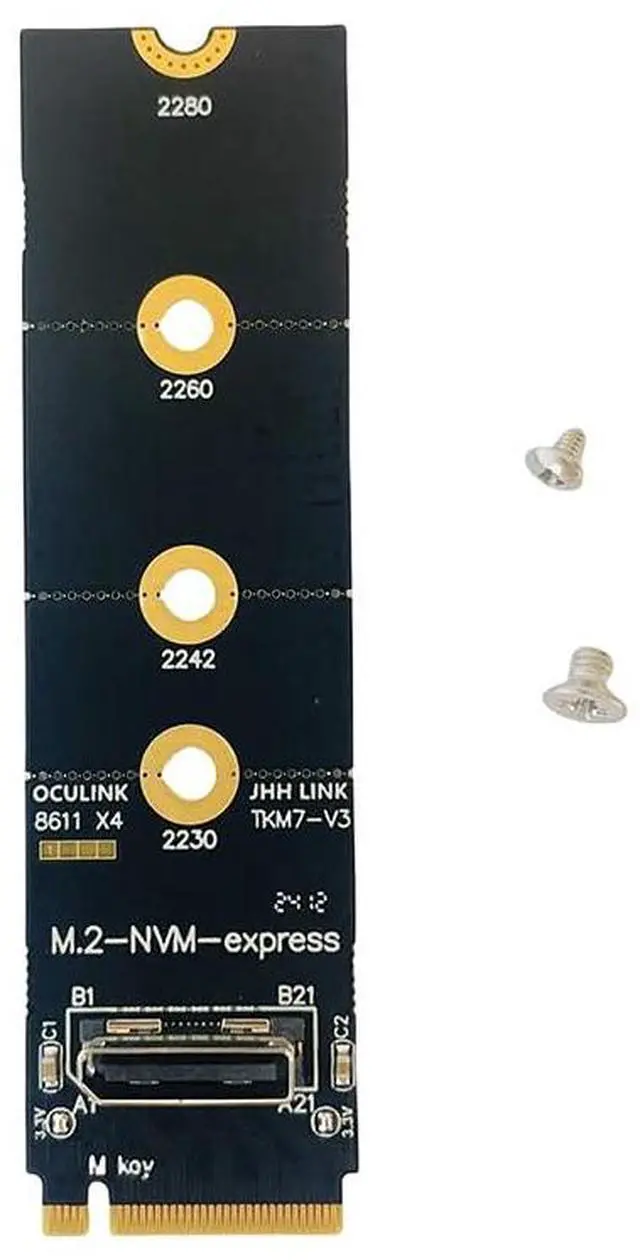 Alt view image 6 of 7 - M.2 N VME Key M to O¡¤culink Female SFF-8612 Adapter Card Support Dock-OC4 for 2.5inch N VME U.2(SFF 8639) SSD