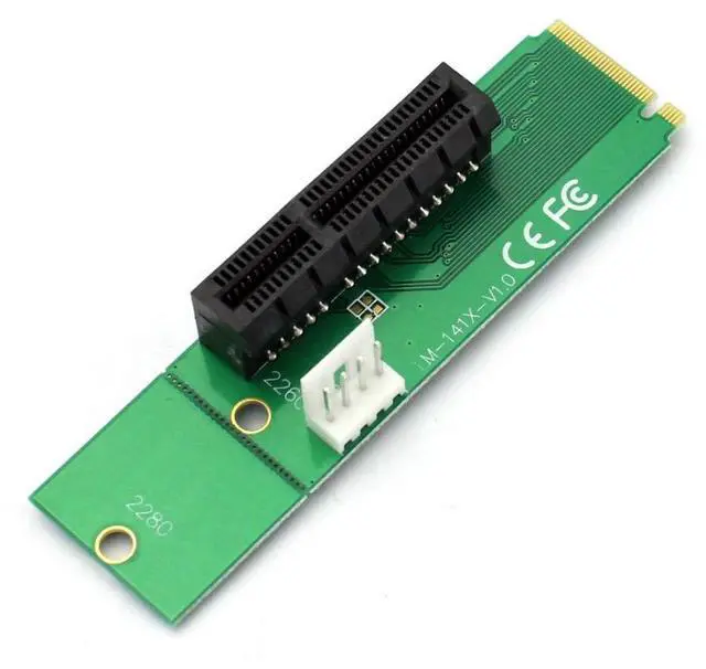 Alt view image 5 of 7 - LM-141X-V1.0 Drive M.2 Key-M NGFF to PCI-E 4X Adapter Converter Card M2 to PCI-E X4 Adapter Card for Desktop PC