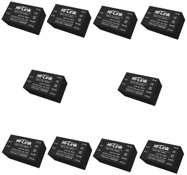 Main image of HLK-15W 220V AC-DC Step-Down Isolated Power Module Low Power Consumption Low Noise for Medical, Industrial Control (HLK-15M05B,10Pcs)
