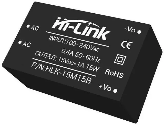 Main image of HLK-15W 220V AC-DC Step-Down Isolated Power Module Low Power Consumption Low Noise for Medical, Industrial Control (HLK-15M15B,1Piece)