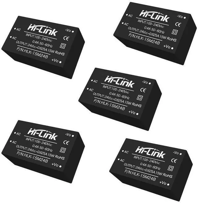Main image of HLK-15W 220V AC-DC Step-Down Isolated Power Module Low Power Consumption Low Noise for Medical, Industrial Control (HLK-15M24B,5Pcs)