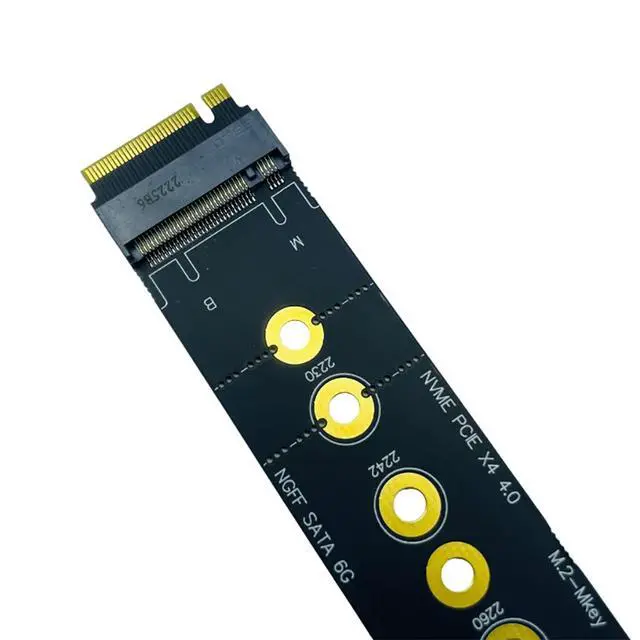 Alt view image 2 of 5 - M.2 Slot Protection Card PCIe 4.0 Gen4 All PIN M.2 M Key Slot to M2 Key M for NVMe+SATA Protocol Adapter Card Riser 22110 SSD