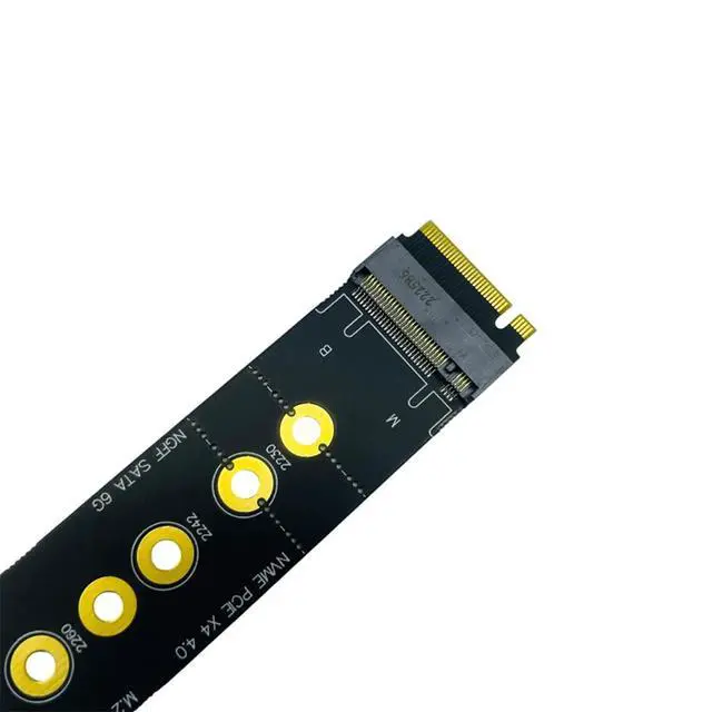 Alt view image 3 of 5 - M.2 Slot Protection Card PCIe 4.0 Gen4 All PIN M.2 M Key Slot to M2 Key M for NVMe+SATA Protocol Adapter Card Riser 22110 SSD