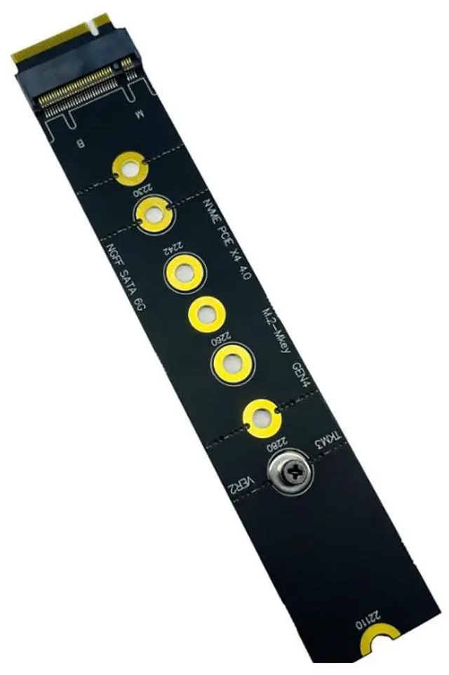 Alt view image 4 of 5 - M.2 Slot Protection Card PCIe 4.0 Gen4 All PIN M.2 M Key Slot to M2 Key M for NVMe+SATA Protocol Adapter Card Riser 22110 SSD