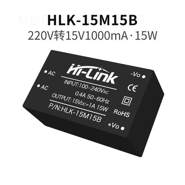 Alt view image 2 of 7 - HLK-15W 220V AC-DC Step-Down Isolated Power Module Low Power Consumption Low Noise for Medical, Industrial Control (HLK-15M15B,1Piece)