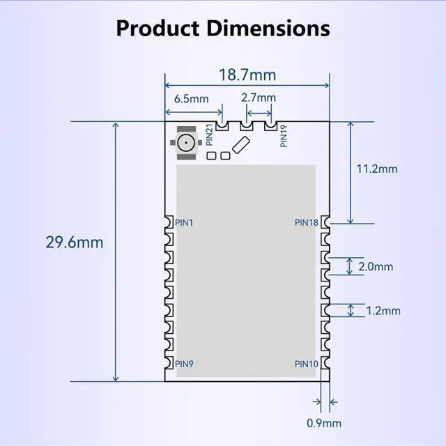 Alt view image 6 of 7 - PAN3029PA+LNA High-Power RF Module ELRS Industrail System for LoRa SX1278/1262 Module Smart Meter Reading System (with Antenna)