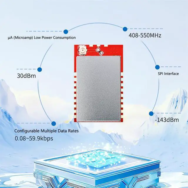 Alt view image 7 of 7 - PAN3029PA+LNA High-Power RF Module ELRS Industrail System for LoRa SX1278/1262 Module Smart Meter Reading System (with Antenna)