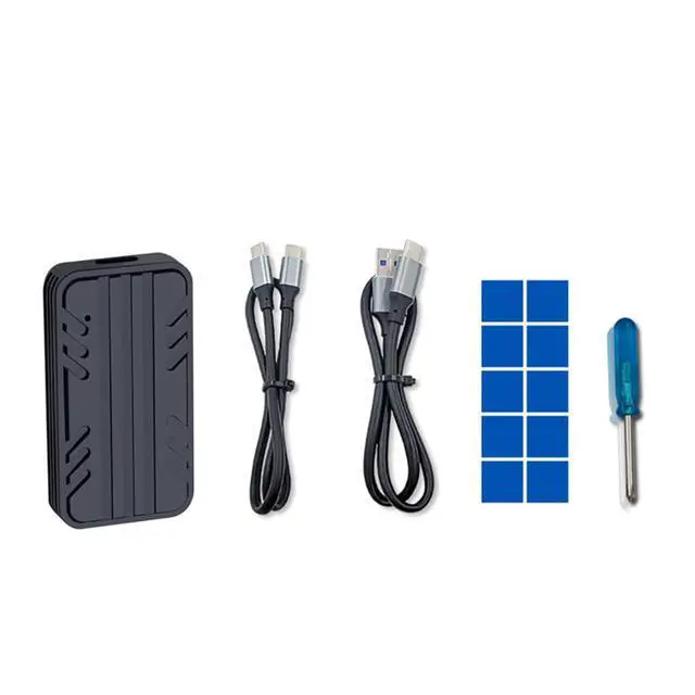 Alt view image 6 of 7 - M.2 NVMe Hard Drive Enclosure Adapter Card JMS581 Dual-Protocol USB3.1 Gen2 10Gbps M.2 2230 SSD Case