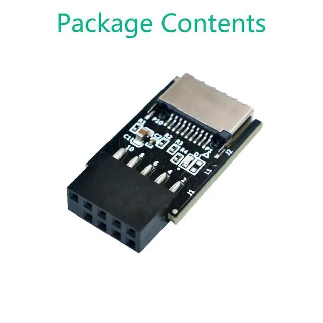 Alt view image 7 of 7 - USB 2.0 9pin Front Panel Header to USB 2.0 Type-E Internal Adapter with 5V Power LED (1Piece)