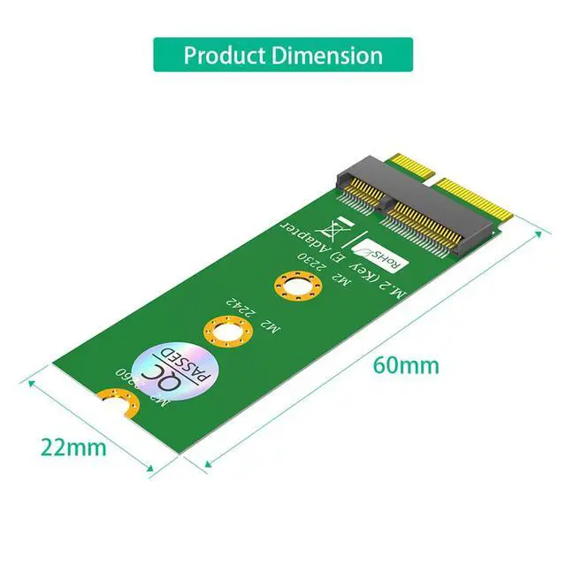 Alt view image 6 of 7 - M.2 NGFF Key-E Test Protector Card Female to Male Adapter Support for Module AX200/201, SSD M2 2230 2242 2262