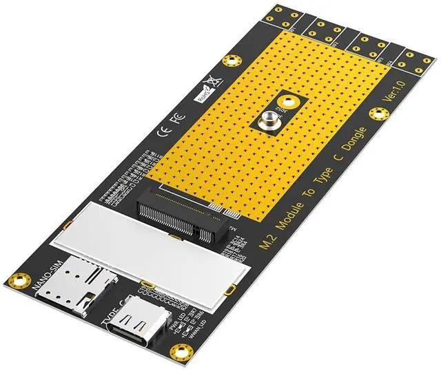 Main image of M.2 B Key 3G/4G/5G Module to USB-C USB 3.0 Adapter with Nano SIM Card Slot Compatible with RM500Q RM500U GM800 SIM8200 Module (Adapter Only)