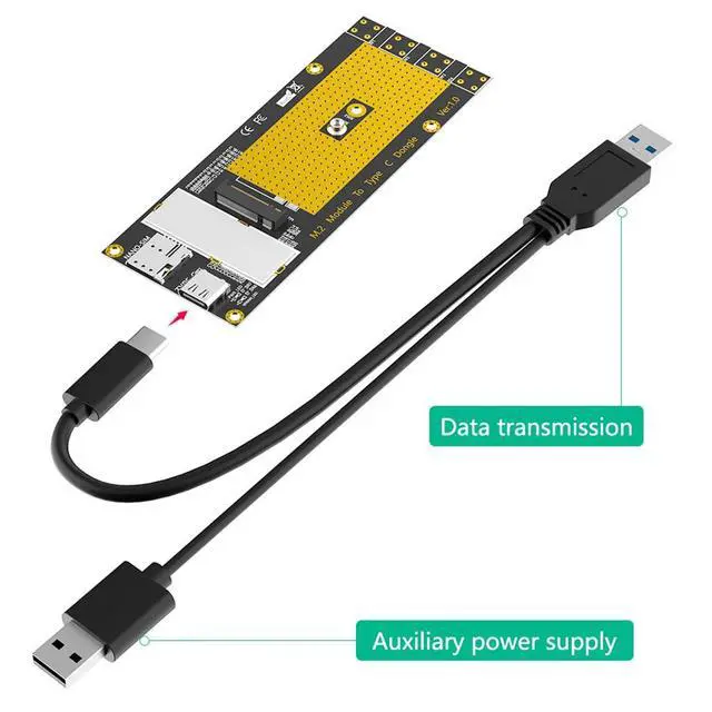 Alt view image 6 of 7 - M.2 B Key 3G/4G/5G Module to USB-C USB 3.0 Adapter with Nano SIM Card Slot Compatible with RM500Q RM500U GM800 SIM8200 Module (Adapter Only)