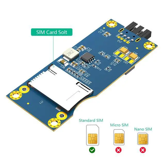 Alt view image 5 of 7 - Mini PCI-E to USB 2.0 Adapter with SIM Card Slot for WWAN/LTE Module Support SIM 6pin/8pin Card Connector (Horizontal USB)