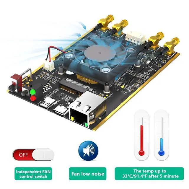 Alt view image 7 of 7 - M.2 NGFF 4G/5G Module to USB 3.0 Adapter with RJ45 Port RTL8125BG Controller Support SIM/Micro SIM/Nano SIM Card