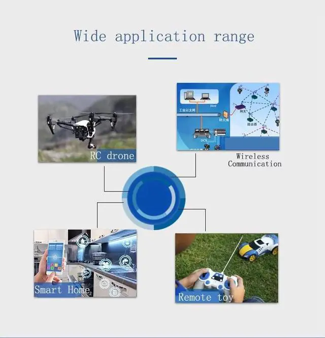 Alt view image 3 of 7 - CC2500 Data Transmission Module 2¡¤4G SPI interface RSSI output Board Built-in PA+LNA Chip Wire¡¤less Remote Control 800m (No Seat)