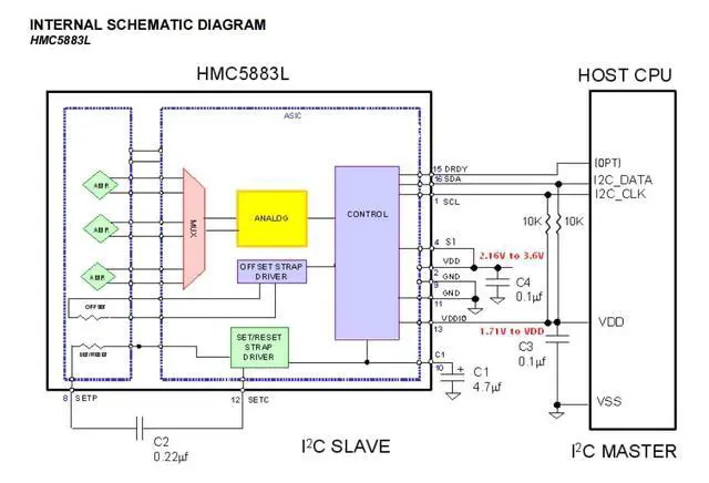 Alt view image 5 of 7 - GY-87 10DOF MPU6050 HMC5883L BMP180 Low-Field Magnetic Sensor Module Milli-Gauss to 8 Gauss and 1° to 2° Compass Heading Accuracy