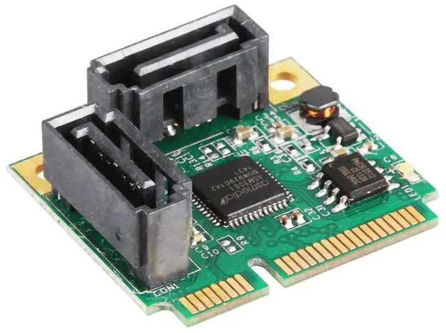 Main image of Mini PCI-E PCI Express E 2-Port Expansion Cards and Slots SATA 3.0 Hard Drive SATA3 Multiplier Card HUB Controller