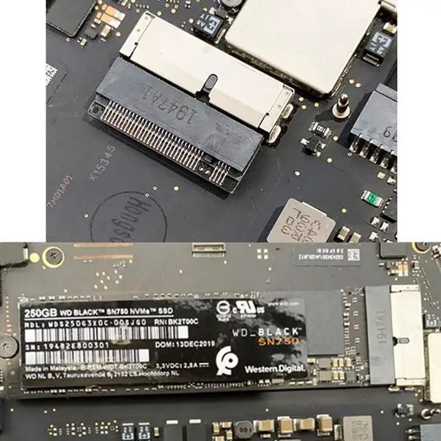 Alt view image 4 of 6 - M.2 PCIe MKey 2280 SSD to Original Hard Drive Converter Compatible with MacBook Air A1465, A1466 PRO A1398, A1502 (Short,5Pcs)