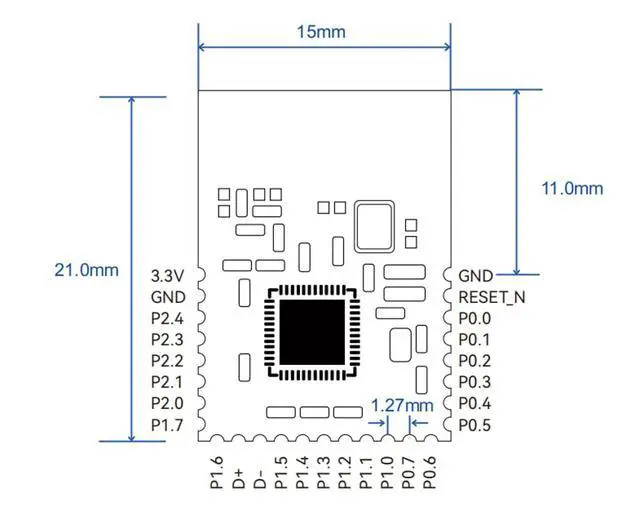 Alt view image 4 of 7 - Digital Transmission Module Serial Port Pass-Through Slave Mode Support Secondary Development Compatible with Bluetooth 5.3 (1Piece)
