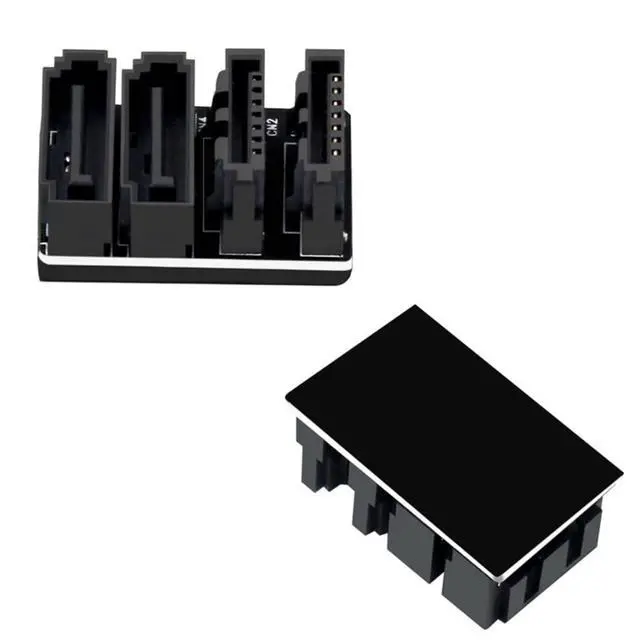 Alt view image 7 of 7 - Mainboard SATA Adapter 6Gbps 7Pin Female to Male 90° /180° Angled Adapter Single/Double SATA Interface for Desktop (Dual SATA 90°+180°)