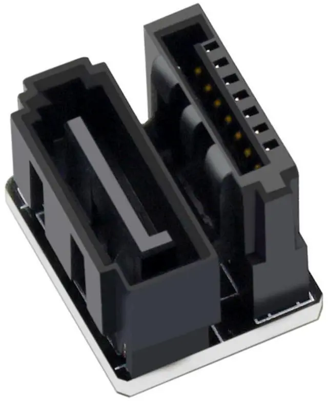 Main image of Mainboard SATA Adapter 6Gbps 7Pin Female to Male 90° /180° Angled Adapter Single/Double SATA Interface for Desktop (Single SATA 180Degree)