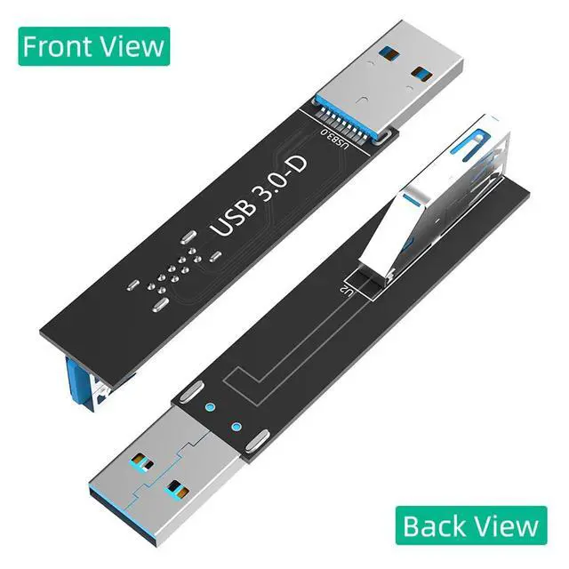 Alt view image 2 of 7 - USB 3.0 9Pin Adapter Card Male to Female Extension Card Backward Compatible with USB 2.0/1.1 (Type D)