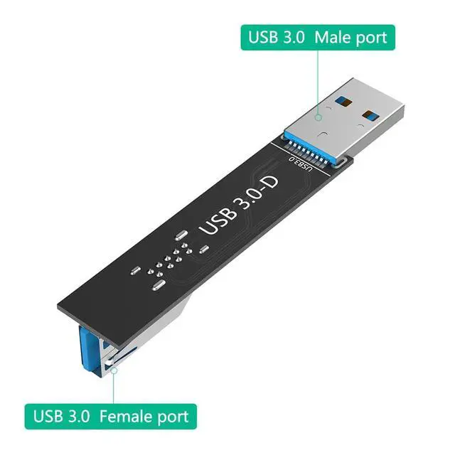 Alt view image 3 of 7 - USB 3.0 9Pin Adapter Card Male to Female Extension Card Backward Compatible with USB 2.0/1.1 (Type D)
