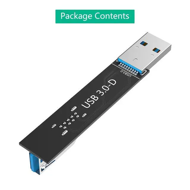 Alt view image 6 of 7 - USB 3.0 9Pin Adapter Card Male to Female Extension Card Backward Compatible with USB 2.0/1.1 (Type D)