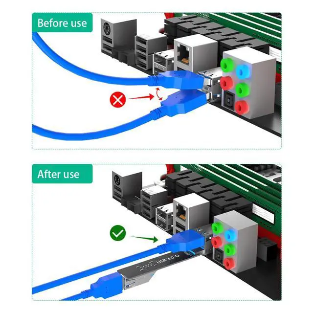 Alt view image 5 of 7 - USB 3.0 9Pin Adapter Card Male to Female Extension Card Backward Compatible with USB 2.0/1.1 (Type D)