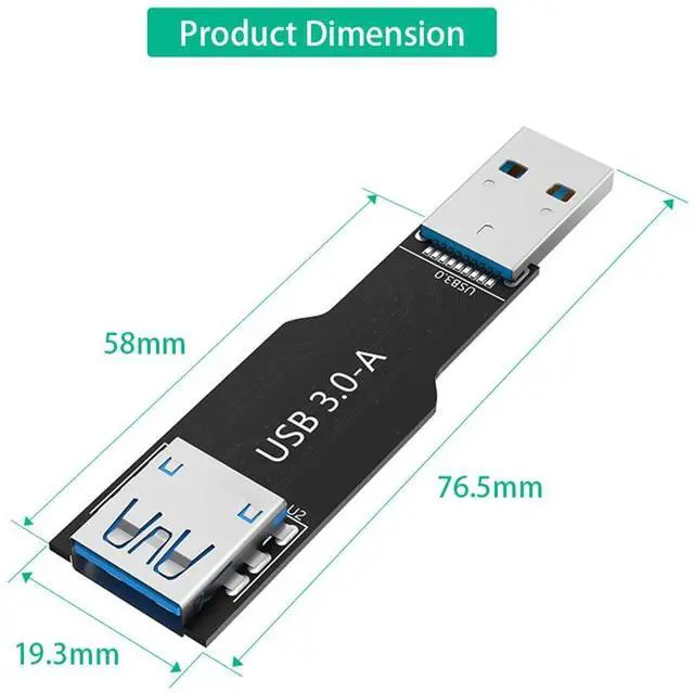 Alt view image 5 of 7 - USB 3.0 9Pin Adapter Card Male to Female Extension Card Backward Compatible with USB 2.0/1.1 (Type A)
