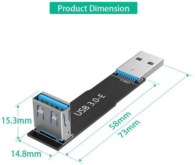 Alt view image 4 of 7 - USB 3.0 9Pin Adapter Card Male to Female Extension Card Backward Compatible with USB 2.0/1.1 (Type E)